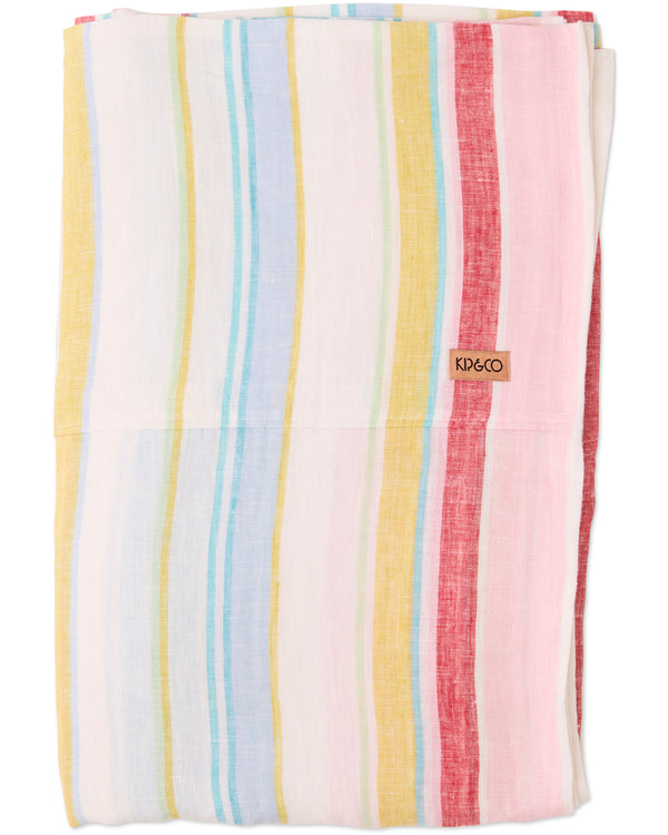 Bellissimo Stripe Linen Flat Sheet