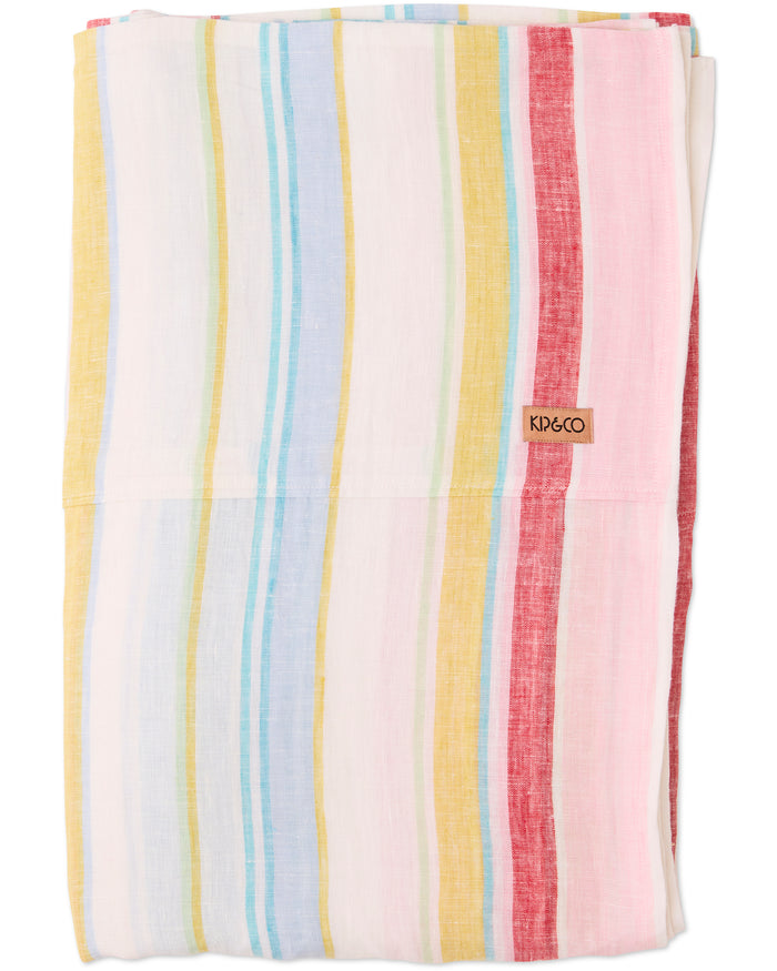 Bellissimo Stripe Linen Flat Sheet