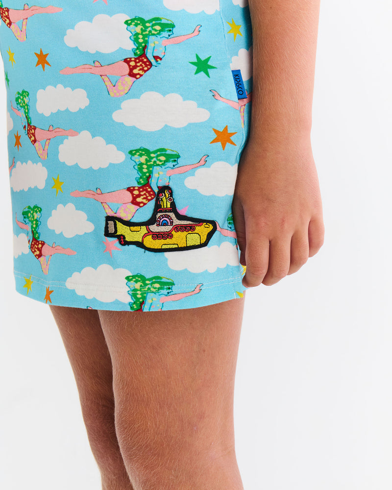 Kip&Co x The Beatles Lucy In The Sky With Diamonds Kids Organic Cotton Short Sleeve Nightie