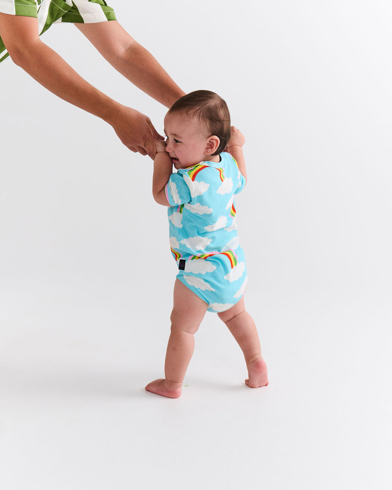Cloudy Dayz Organic Short Sleeve Romper