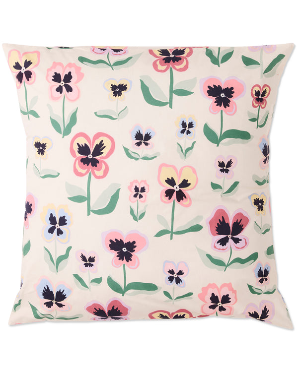 Pretty Pansy Organic Cotton European Pillowcases
