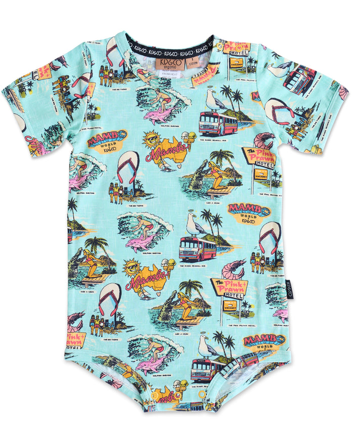 Kip&Co x Mambo Mambo World Organic Short Sleeve Romper