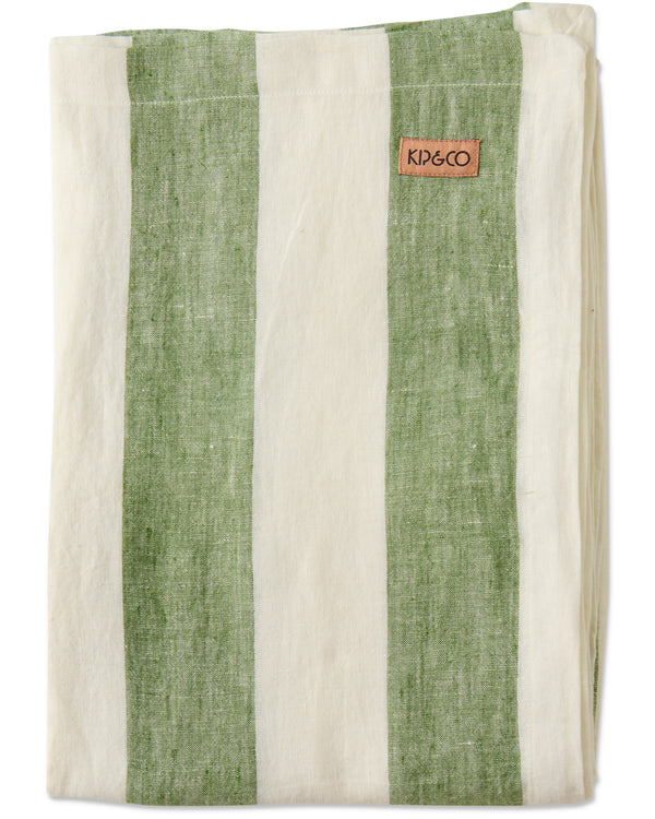 Moss Stripe Tablecloth