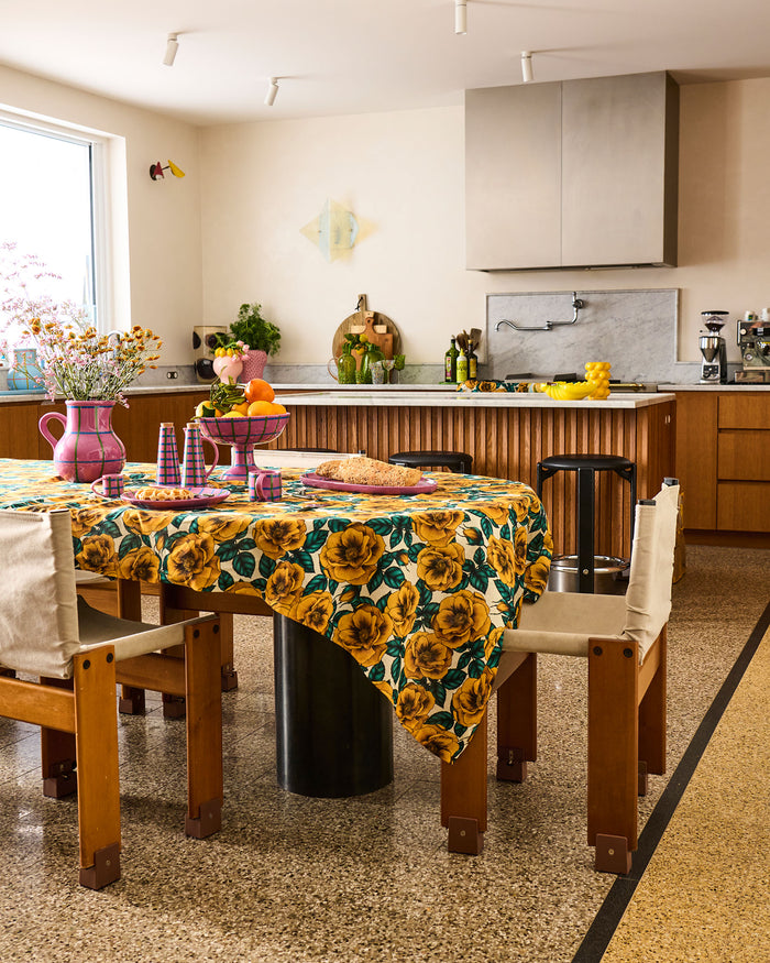 Golden Peony Tablecloth