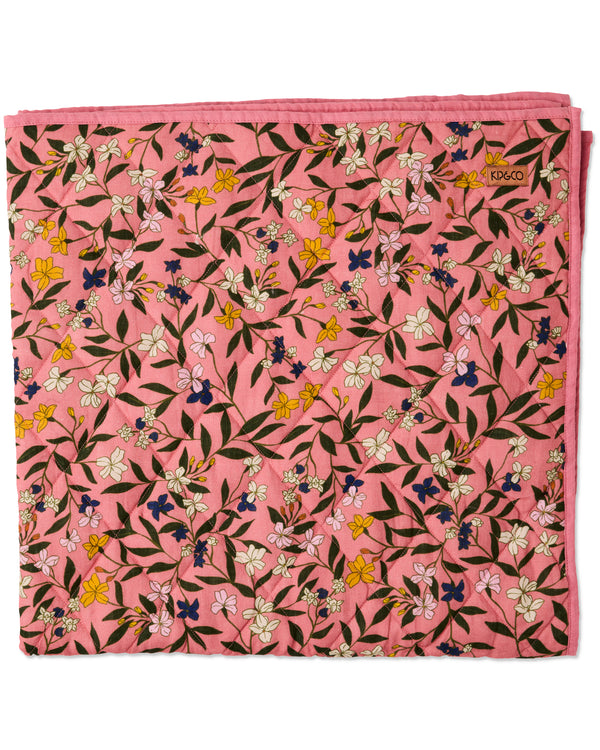 Canopy Blush Linen Quilted Bedspread