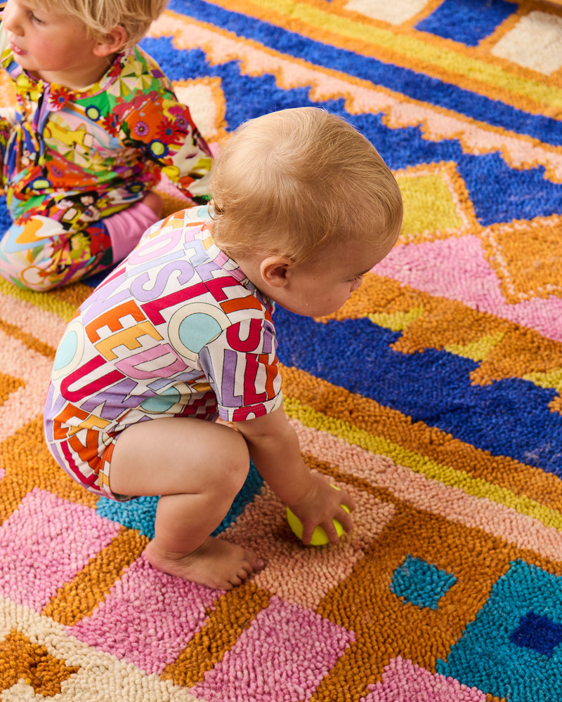 Kip&Co x The Beatles All You Need Is Love Organic Short Sleeve Romper