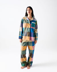 Bellevue Tartan Adult Flannelette Long Sleeve Shirt & Pant Pyjama Set