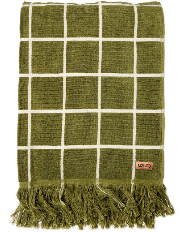Avocado Check Resort Beach Towel