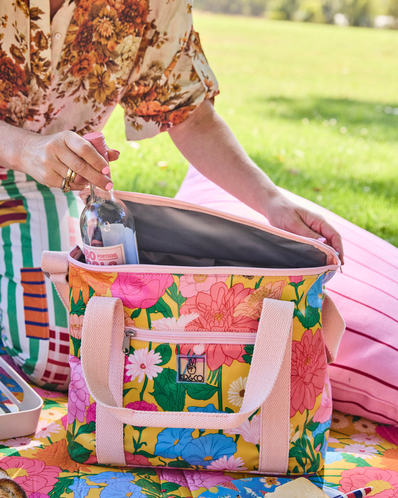 Follow The Sun Yellow Cooler Bag