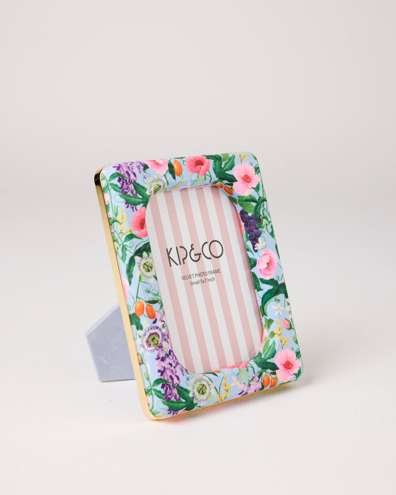 Spring In The Air Oval Velvet Photo Frame