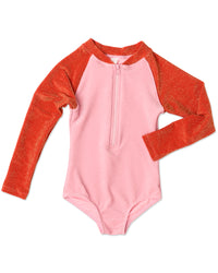 Sparkle Long Sleeve Bathers