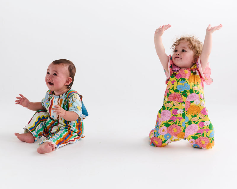 Beach Patterns Baby Cotton Drill Overalls