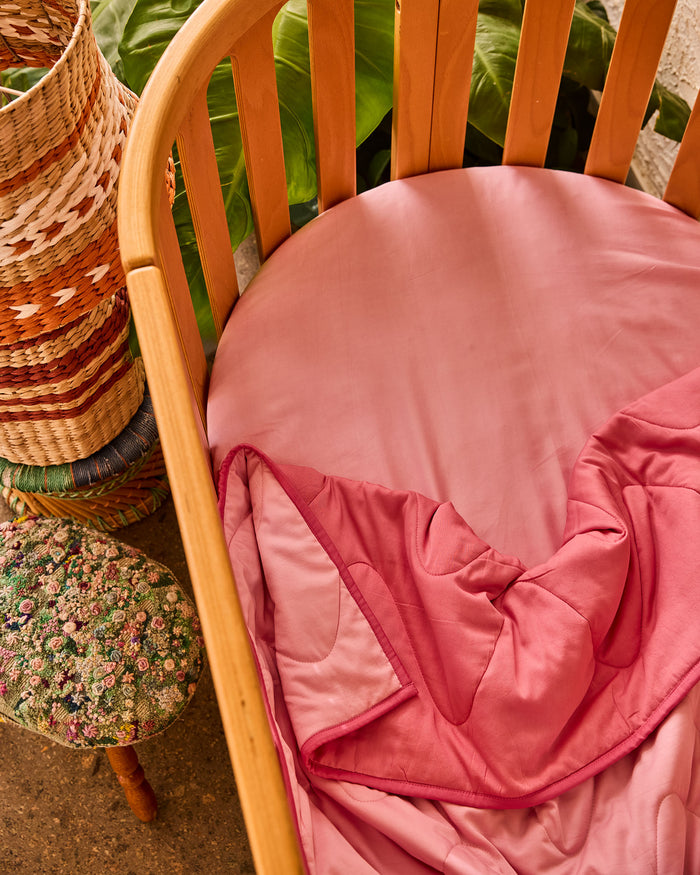 Glow In Marshmallow Bamboo Cotton Baby Fitted Sheet
