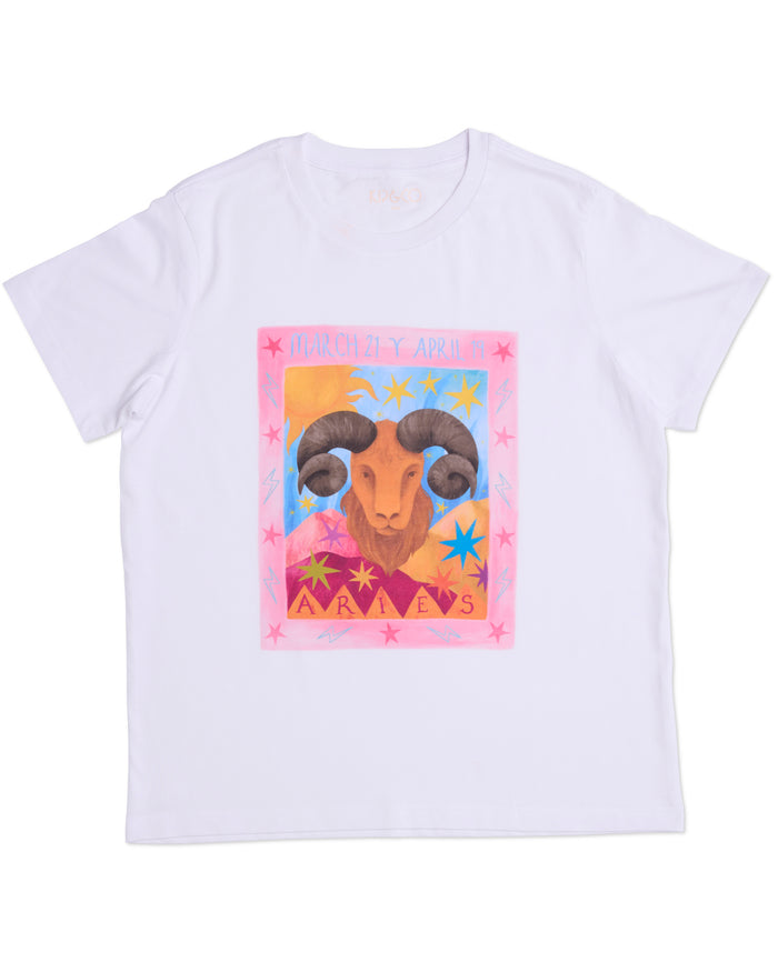 Zodiac Aries Adult Organic Cotton T-shirt