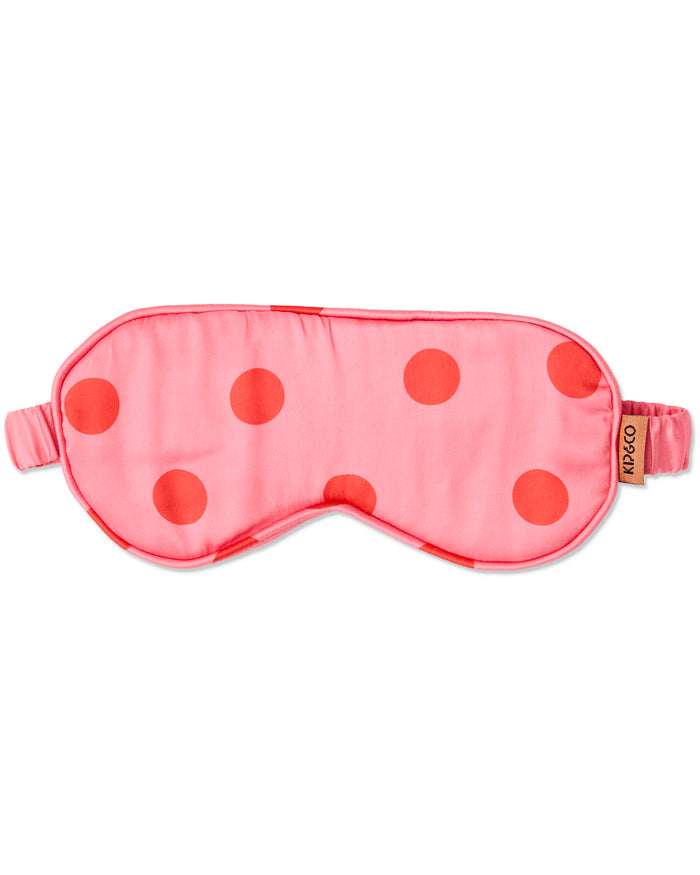 Polkadot Pink Eco Satin Eye Mask