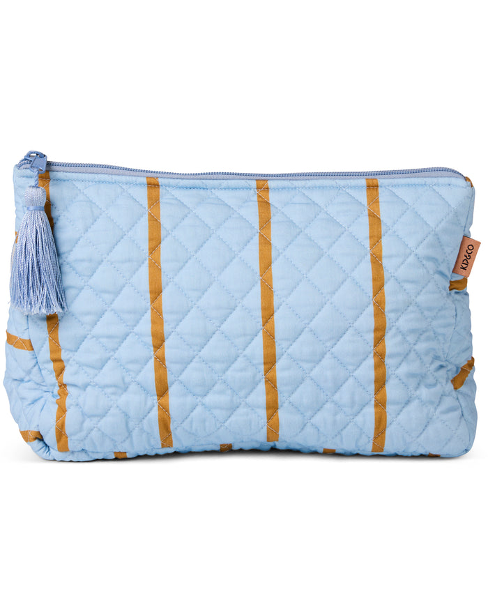 Como Stripe Quilted Cotton Toiletry Purse