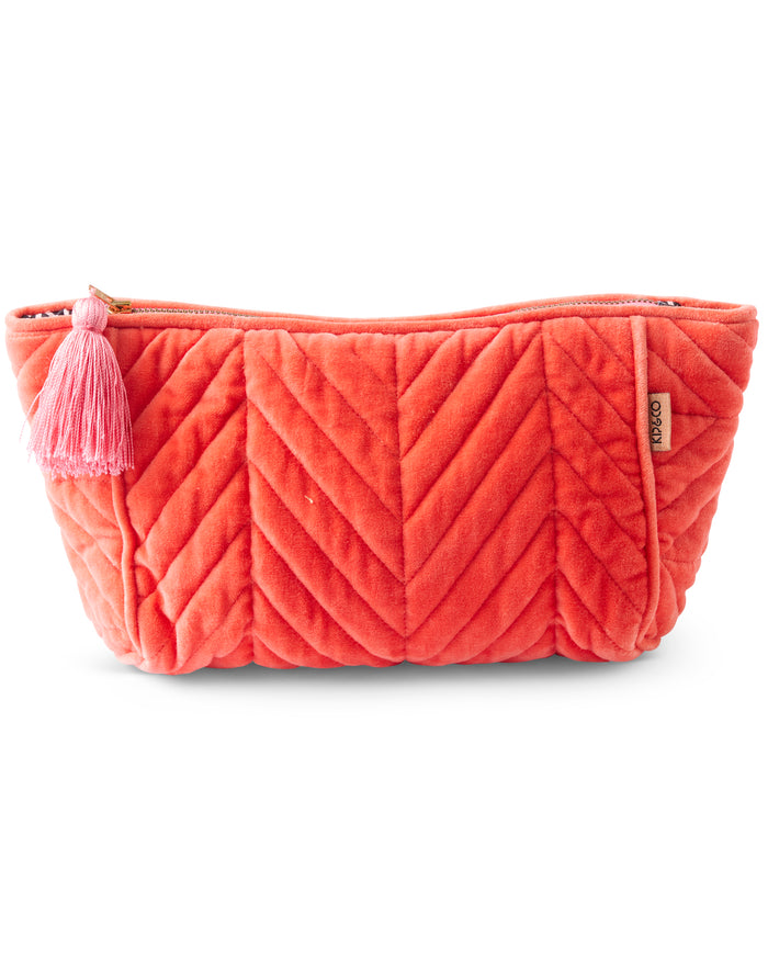 Poppy Queen Velvet Toiletry Bag