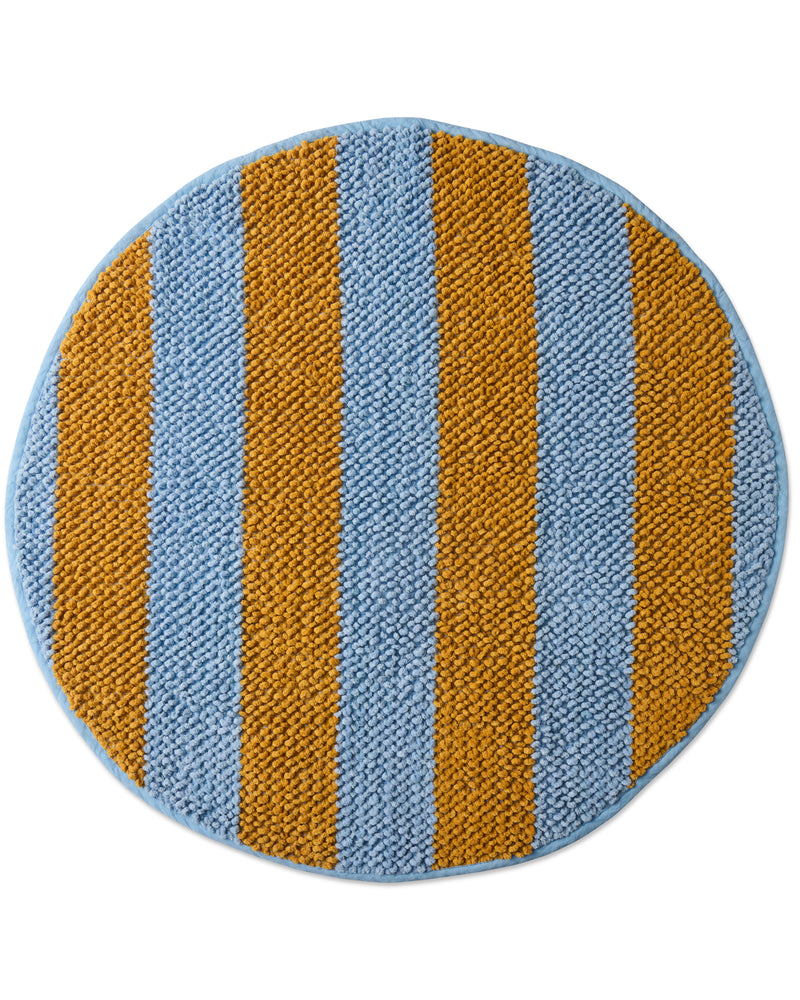 Como Stripe Round Bath Mat