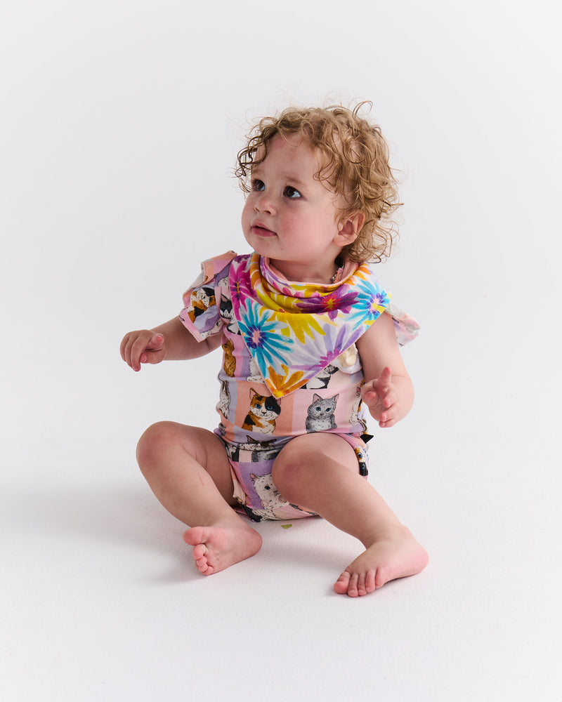Flower Power Organic Cotton Dribble Bib Set