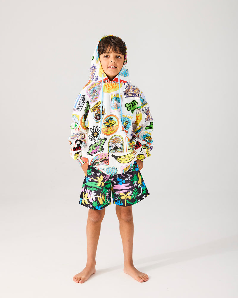 Kip&Co x Mambo Sticker Club Kids Organic Cotton Baggy Hoodie