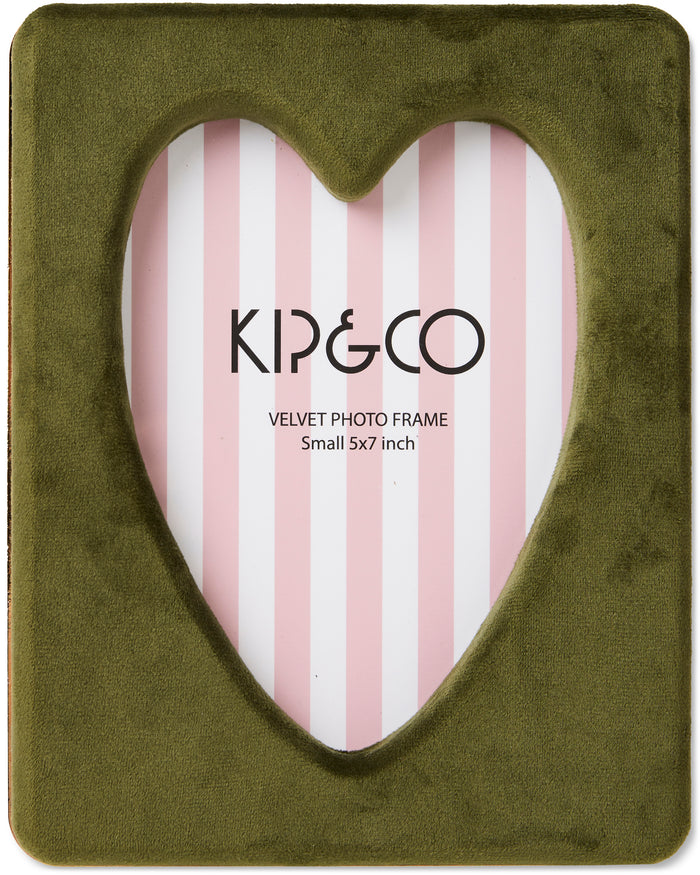 Campsite Heart Velvet Photo Frame
