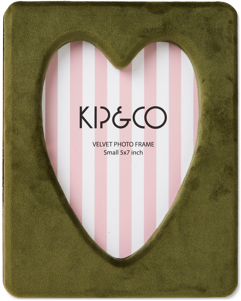 Campsite Heart Velvet Photo Frame
