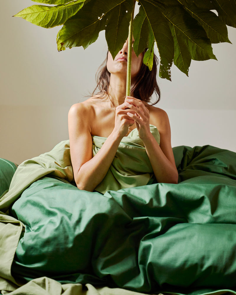 Glow In Avocado Bamboo Cotton Flat Sheet