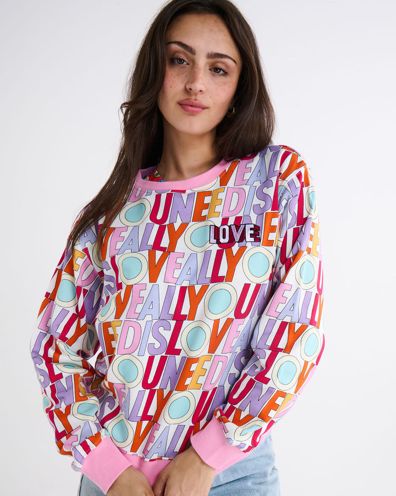 Kip&Co x The Beatles All You Need Is Love Adult Organic Cotton Sweater