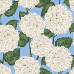 Hydrangea Blue Organic Cotton Flat Sheet
