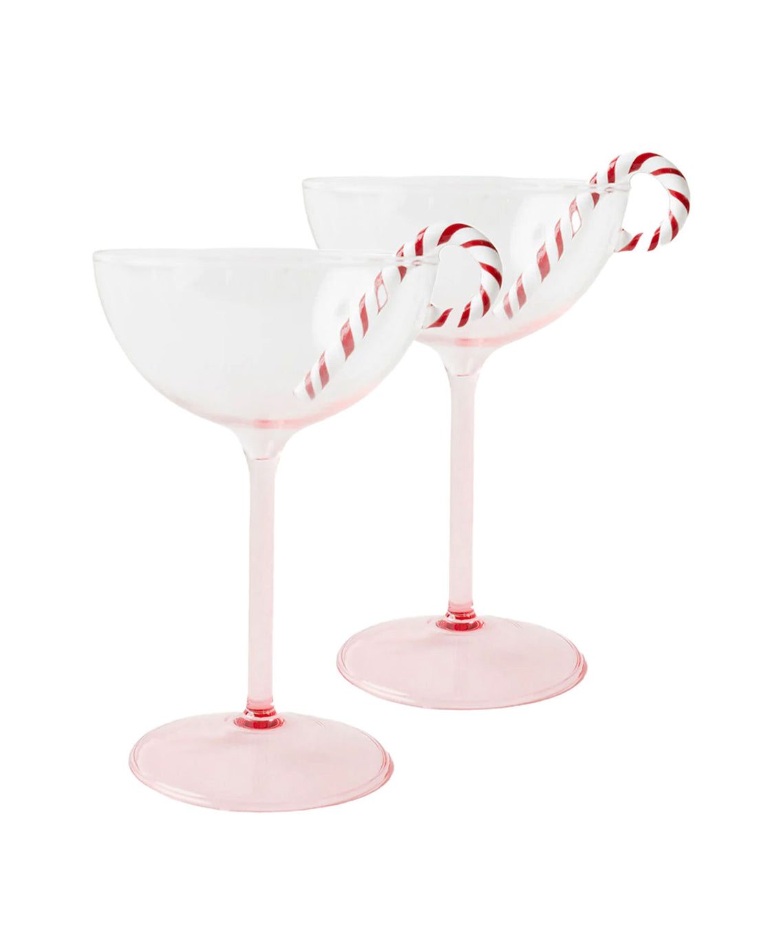 Candy Cane Coupe Glass 2P Set