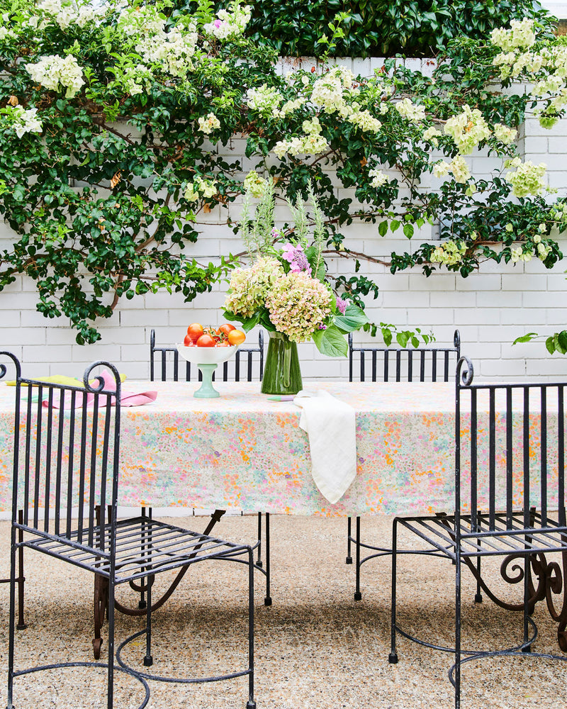 Little Bit Ditsy Rectangular Linen Tablecloth