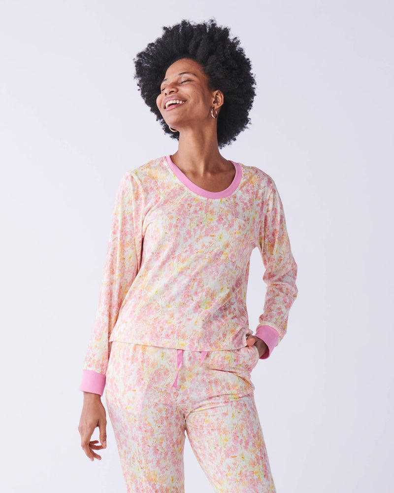 Budding Blossom Organic Cotton Long Sleeve Pyjama Top