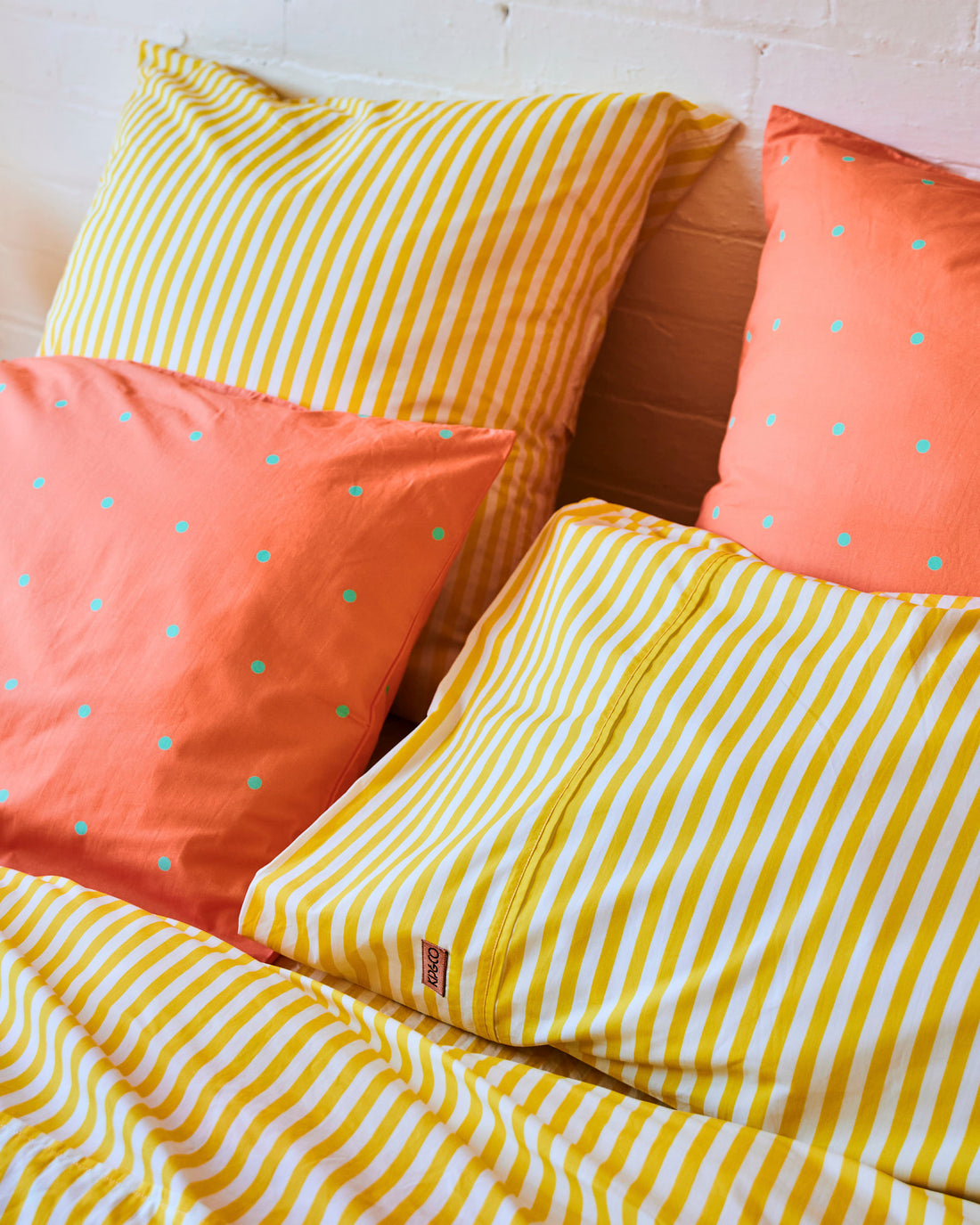 Limoncello Stripe Organic Cotton European Pillowcases