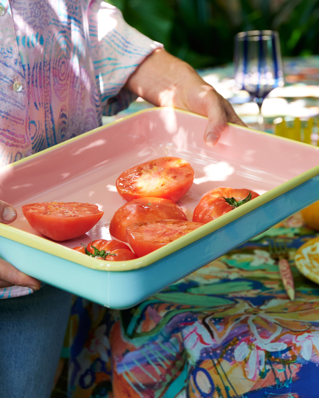 Pinkie Pie Block Colour Enamel Baking Tray