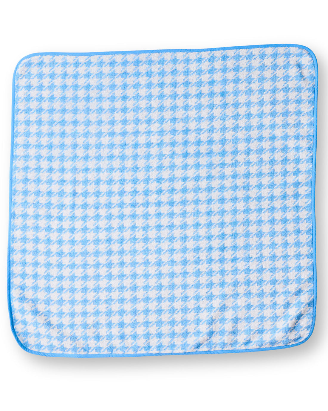 Houndstooth Blue Terry Baby Towel