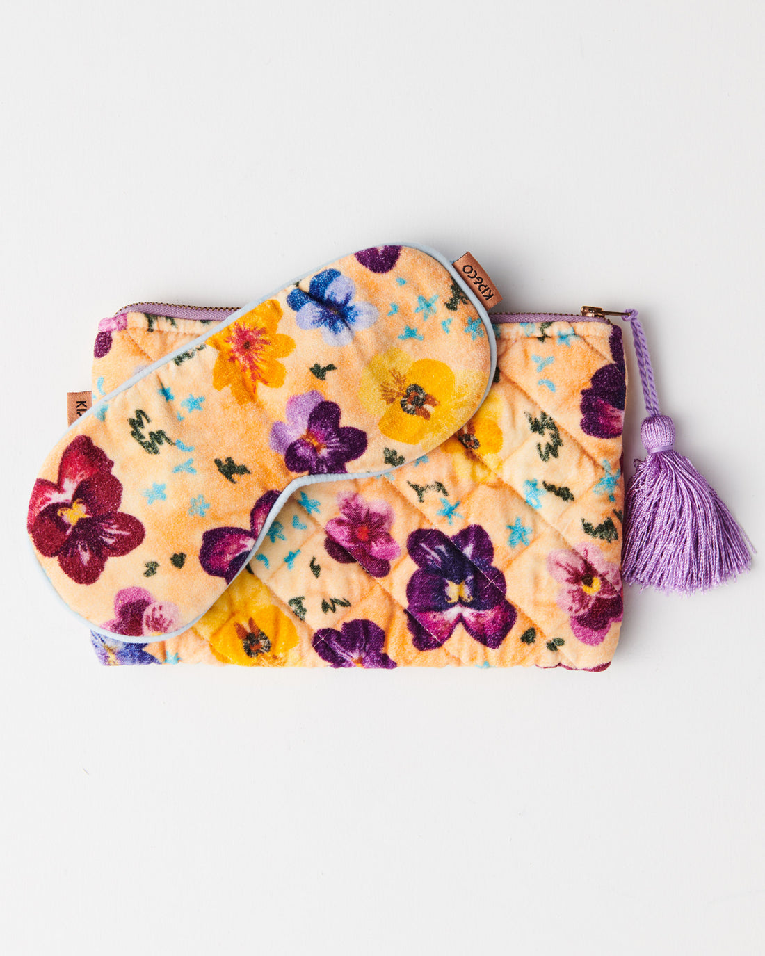 Pansy Velvet Cosmetics Purse