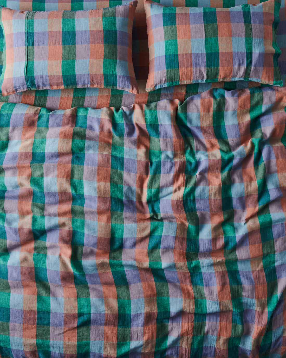 Skyline Tartan Linen Fitted Sheet