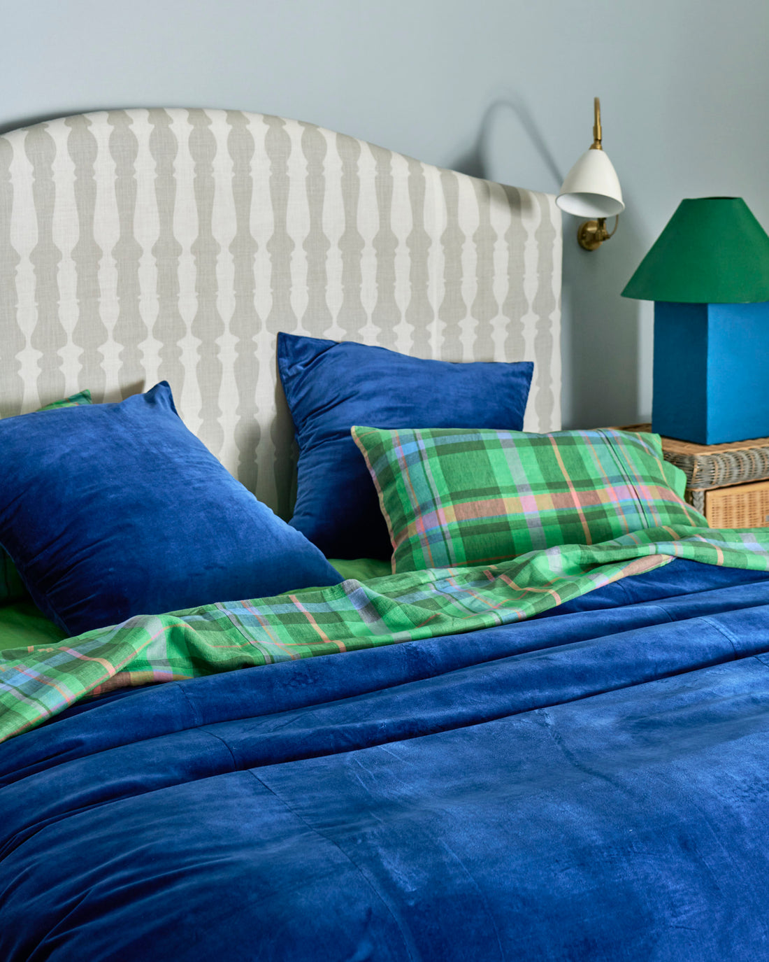 Jewel Of The Nile Tartan Linen Pillowcases