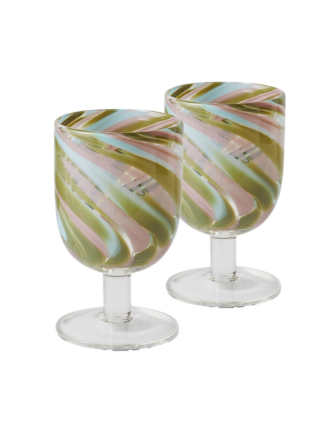 Monsoon Swirl Wine Glass 2P Set