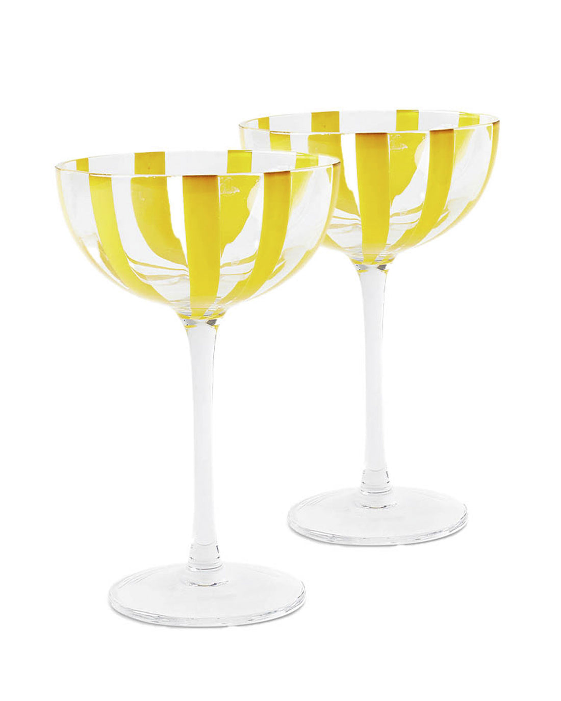 Golden Stripe Coupe Glass 2P Set