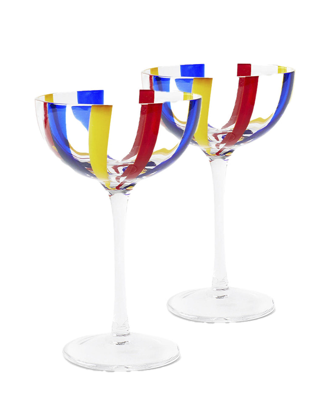 Island Stripe Coupe Glass 2P Set