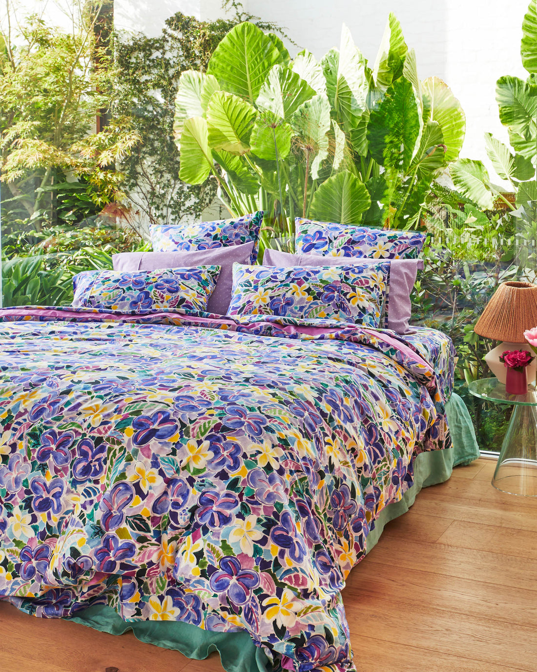 Kip&Co X Ken Done Frangipani Organic Cotton Pillowcase