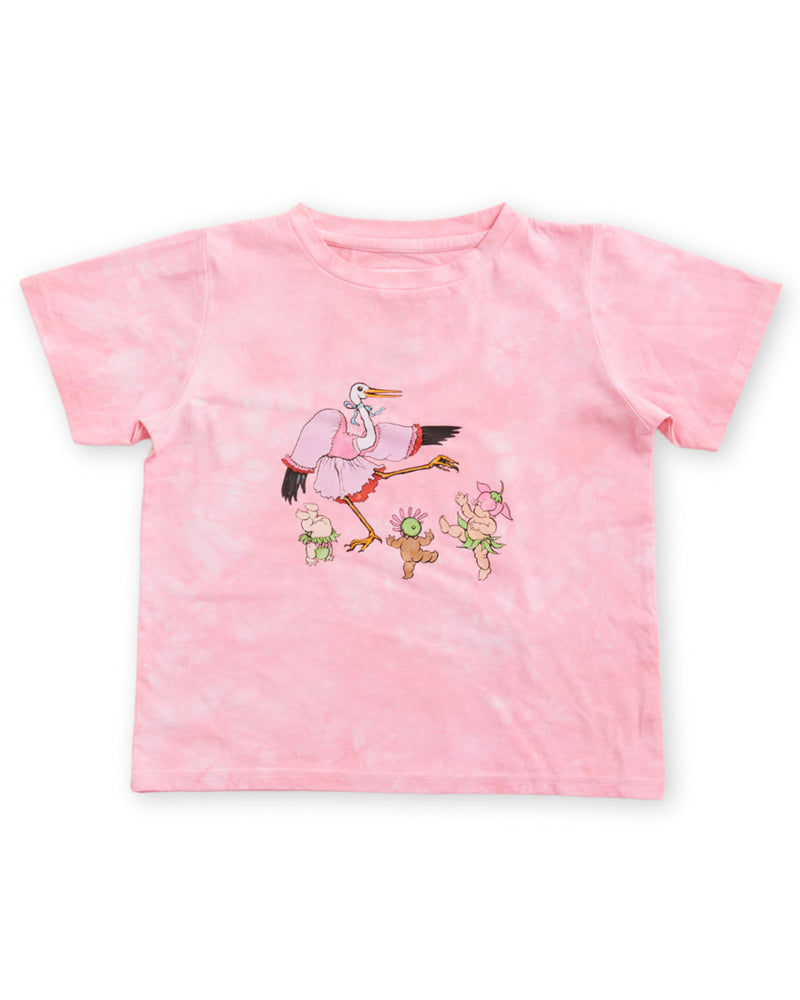 Kip&Co x May Gibbs Stork Tie Dye Organic Cotton T-Shirt