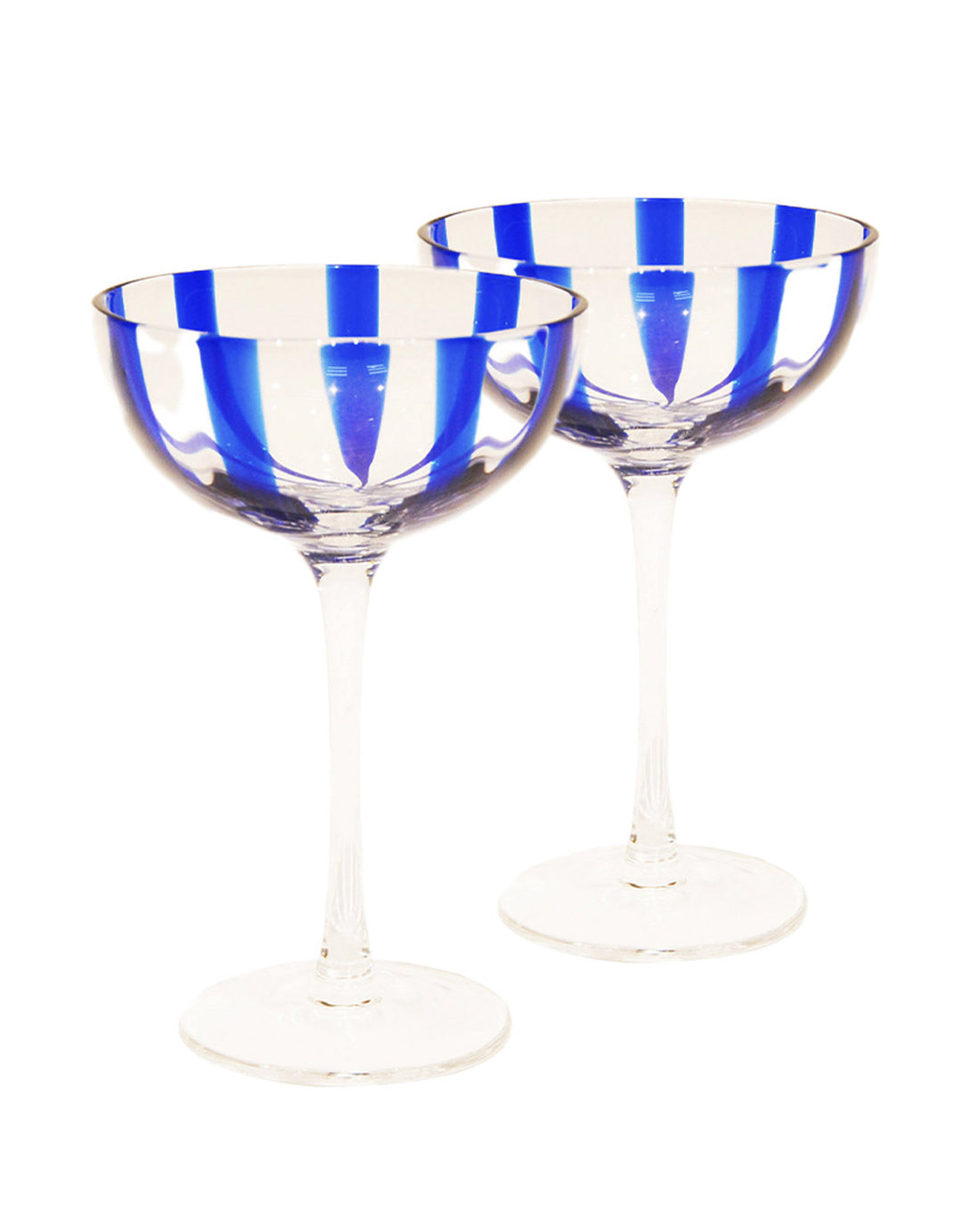 Mykonos Stripe Coupe Glass 2P Set