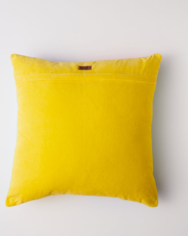 Gelato Panelled Velvet Cushion
