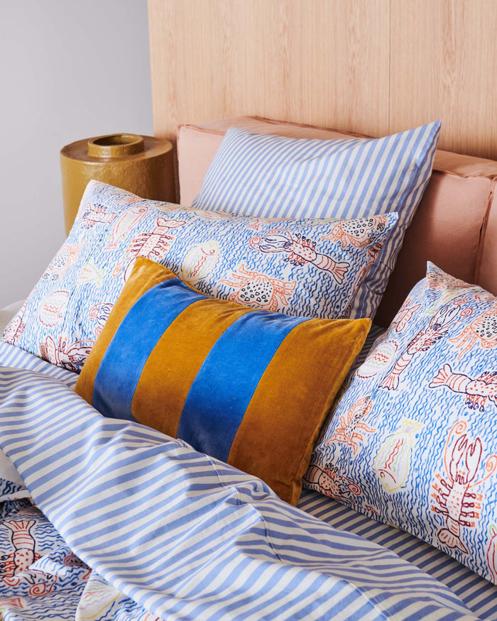 Seaside Stripe Organic Cotton European Pillowcase