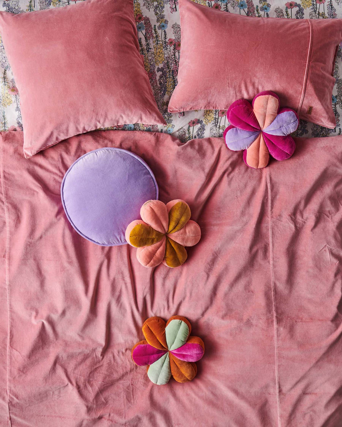 Dusty Rose Velvet European Pillowcases