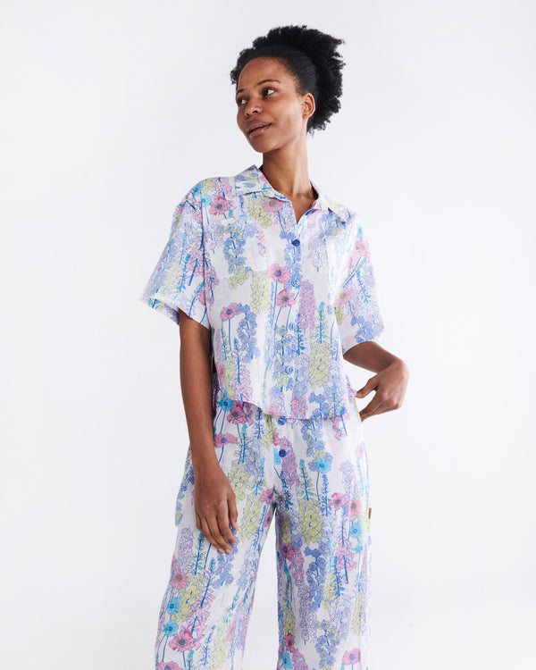 Foxglove Forever Organic Cotton Short Sleeve Shirt & Pant Pyjama Set