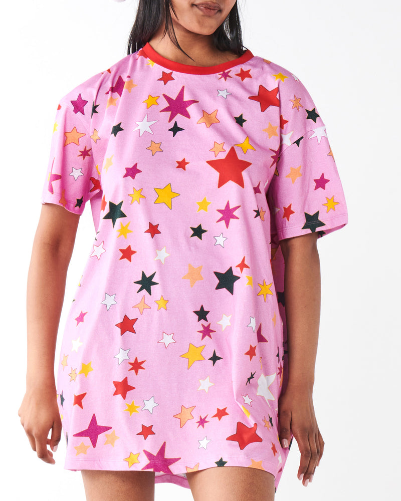 Festive Star Organic Cotton Oversize T-Shirt Nightie