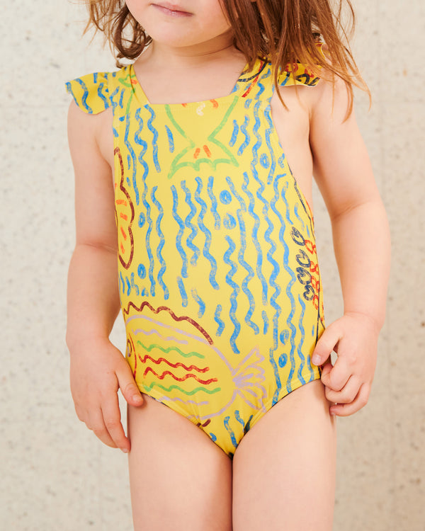 The Deep Yellow One Piece Bathers